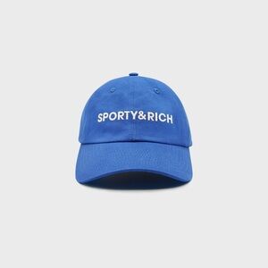 Sporty & Rich “Exercise Often” Hat Blue Cotton Twill NWT